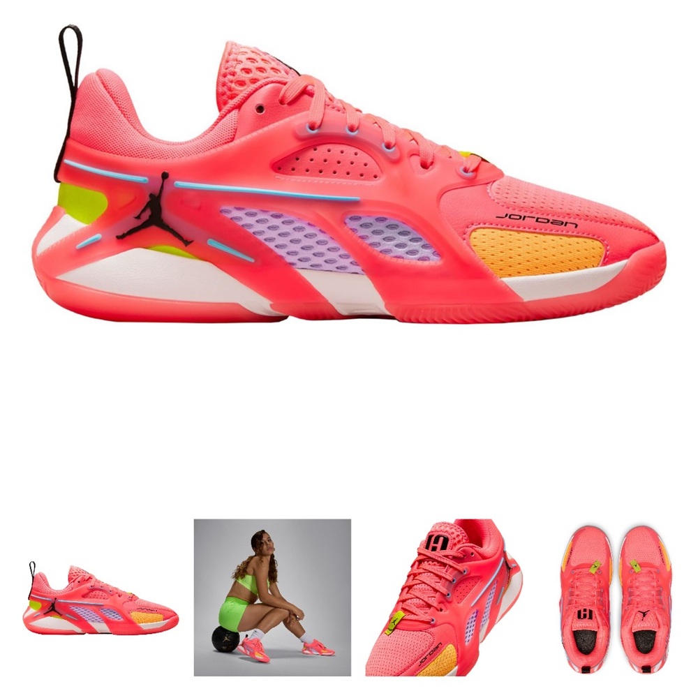 Jordan Heir hot pink Nike basketball tennis shoes size 7
